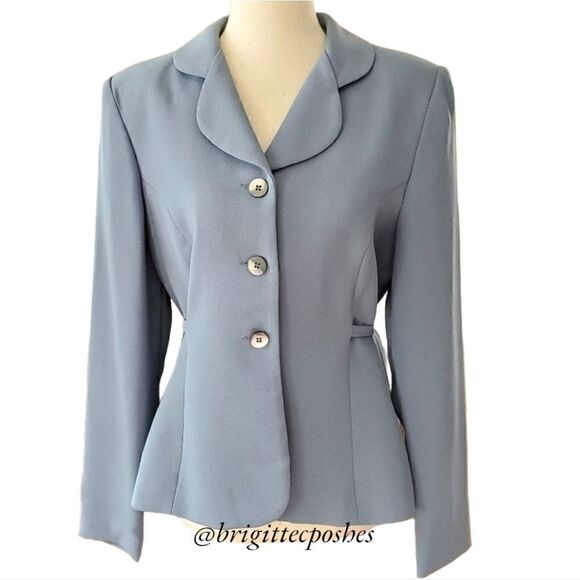 Vintage David Warren NY Blue Floral Maxi Skirt Set - Picture 2 of 15